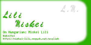 lili miskei business card